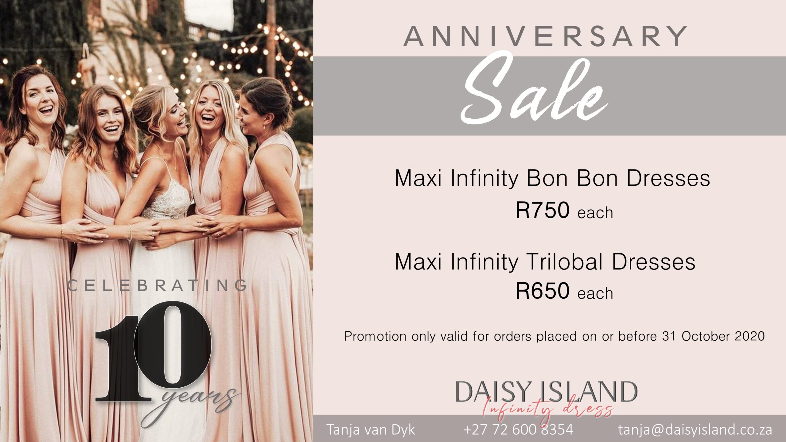 Infinity Dress Anniversary SALE